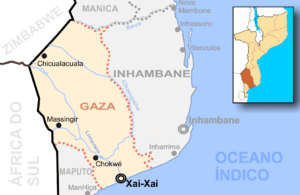 Mozambique, Gaza map