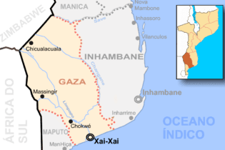 Mozambique, Gaza map