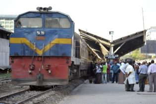 train at Dar es Salaam rail station