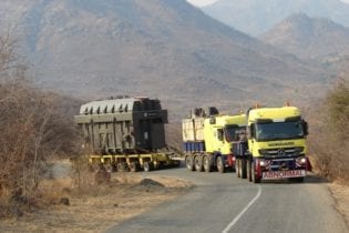 Cahora Bassa transformer being transported