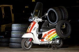 tyre delivery scooter