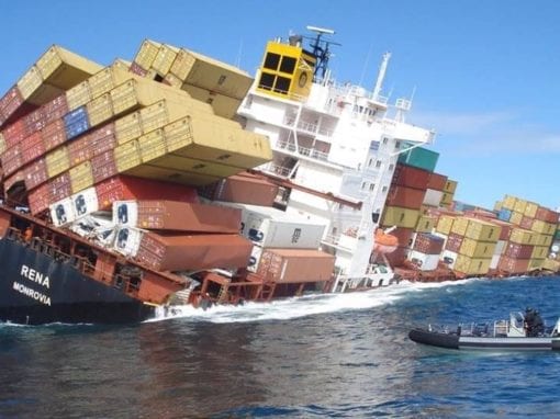 Container ship sinking