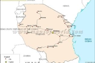 Tanzania rail map image