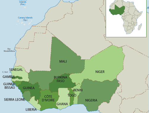 West Africa map image