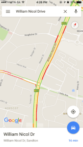 Screenshot of William Nicol Drive