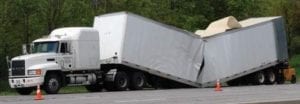 Broken truck trailer image