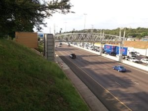 e-toll gantry on highway image