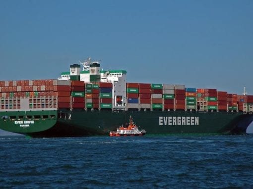 Evergreen container ship image