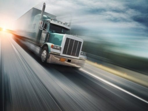 Truck on freeway image