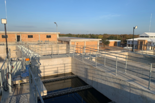 Lamella clarification section of the new Kasane Water Treatment plant