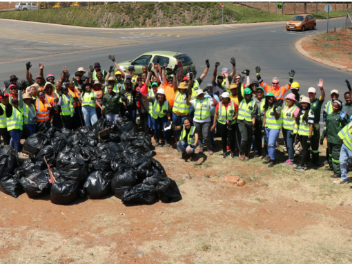 CAIA_EnviroServ Team cleaning up environment