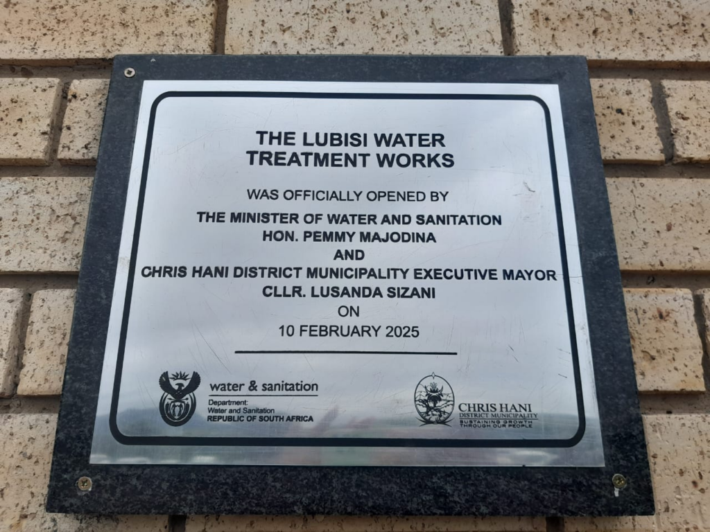 Lubisi Water Treatment Works Eastern Cape plague