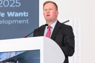 The Honourable Minister of Public Works and Infrastructure, Dean Macpherson, at the CESA Infrastructure Indaba.