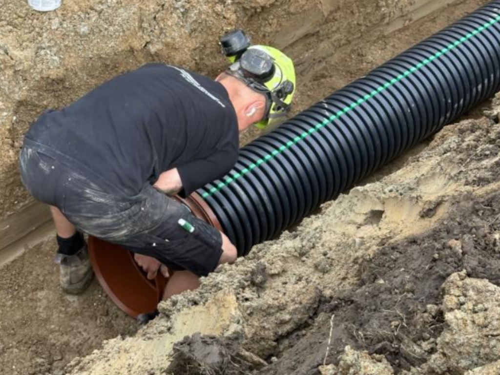 315mm twin wall pipe line