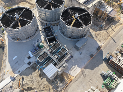 Trickle filter system for food processing plant