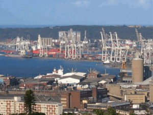 Durban Harbour port of South Africa