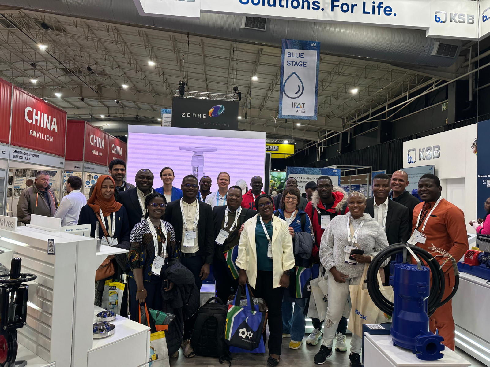 KSB Trade show team photo at IFAT