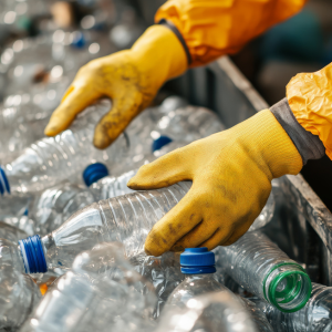 Sorting plastic bottles