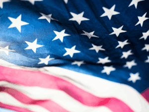 United States Flag up close for US Tariffs on South Africa