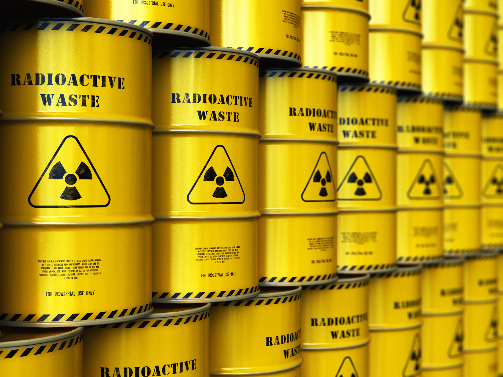 radioactive waste containers for nuclear waste