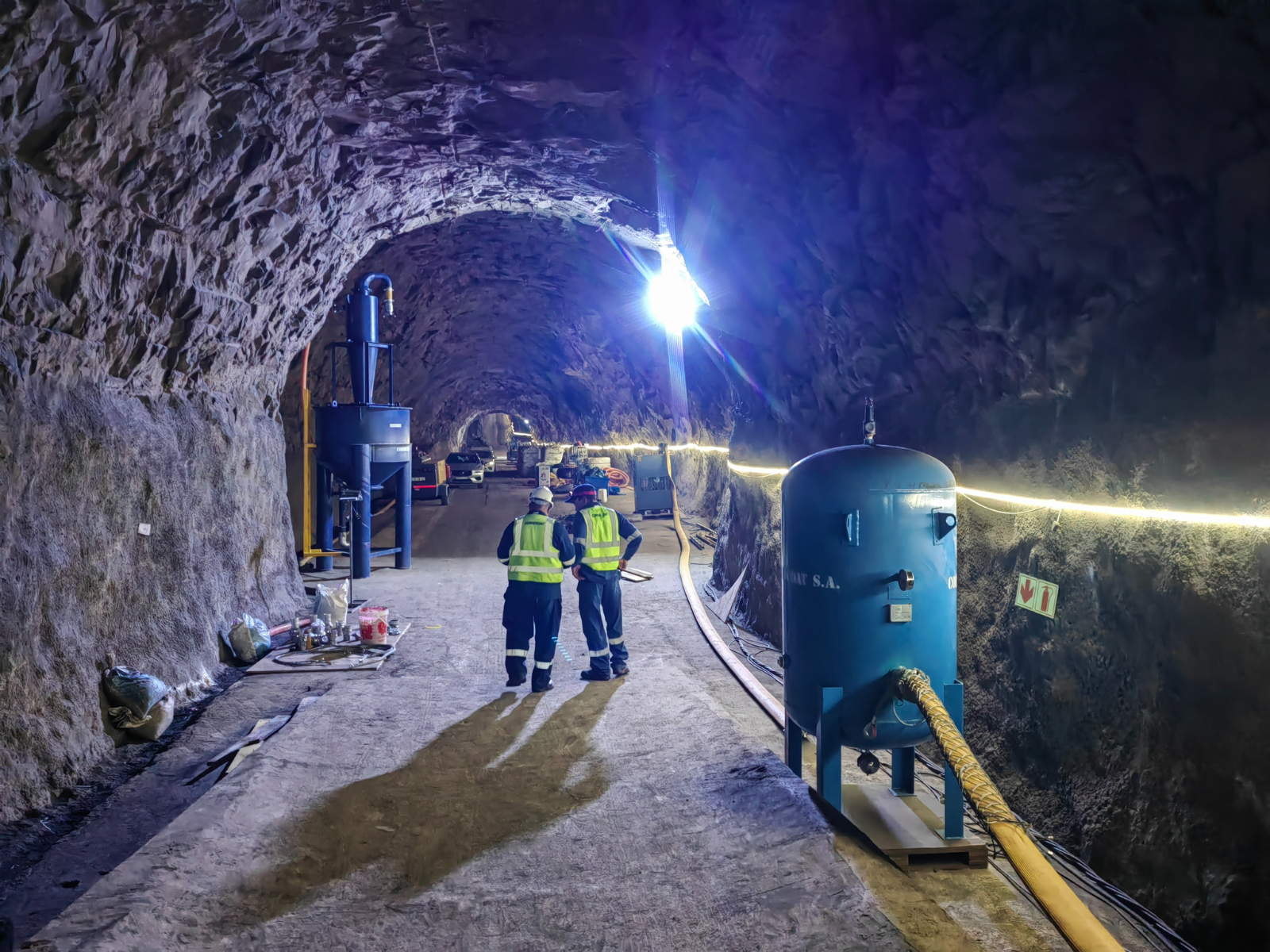 Corrocoat tunnel maintenance installed cabling