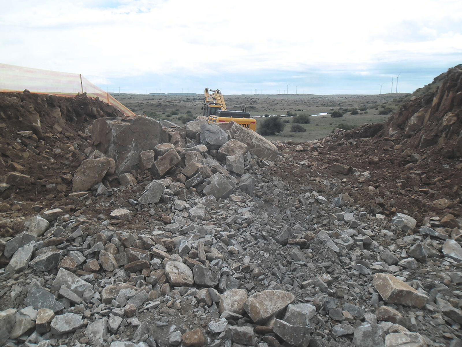 Cut-to-fill activities on De Aar South Wind Energy