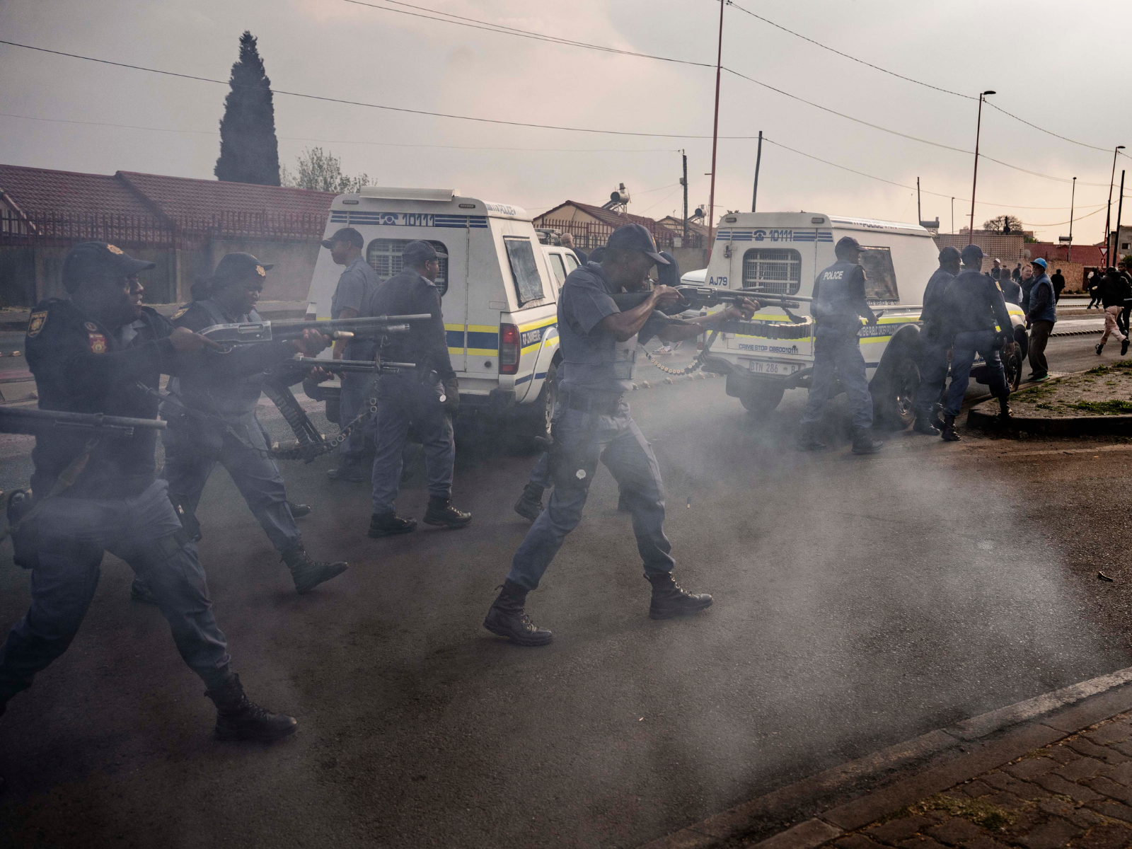 Johannesburg Water protest police force 2025
