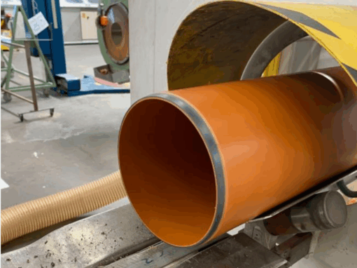 Recycled plastic pipes PVC 200 mm pipe SAPPMA