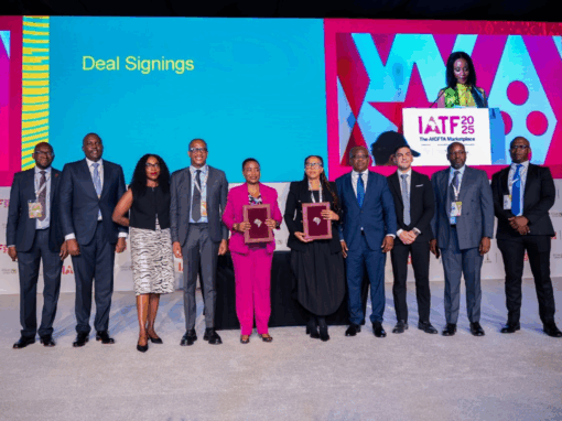 Representatives of Afreximbank, the Government of the Republic of South Africa, and Infrastructure South Africa after the signing of the Joint Project Preparation Facility Framework Agreement