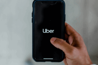 Uber logo for e-hailing services public transport