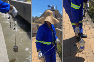 Water being collected and treated with Rubicon Eco at a wastewater treatment plant