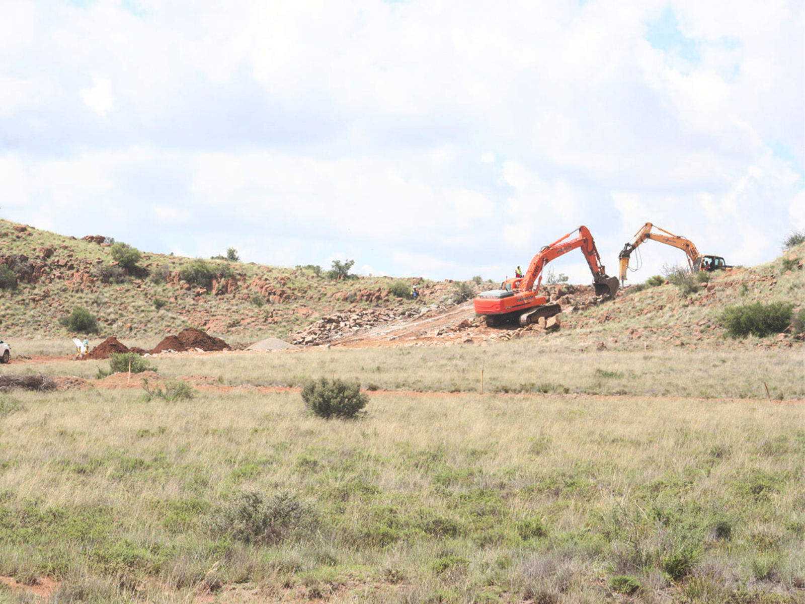 clearing and grubbing activities on De Aar South Wind Energy