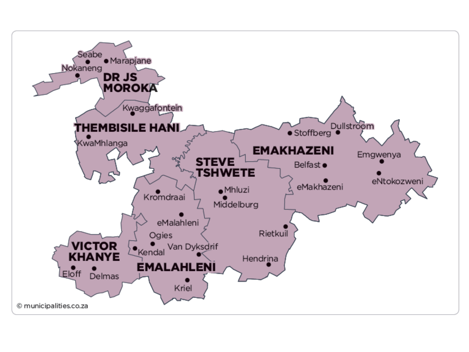 Thembisile Hani Local Municipality population numbers