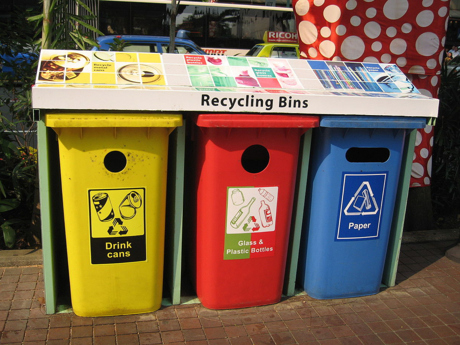 recycling bins sorting for landfills