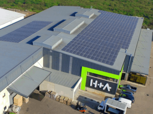 HA Solar Panels outside building renewable energy source