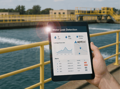 IOTDC Water Leak Detection program on a tablet device