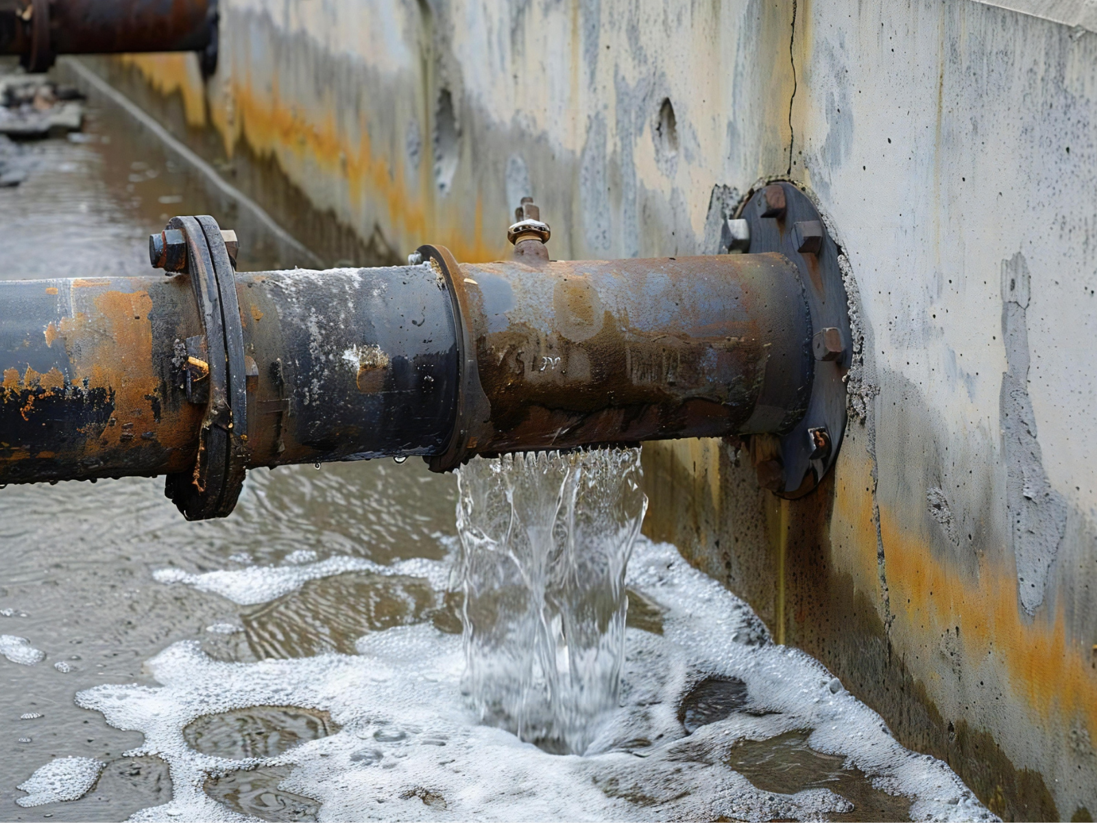 leaking water pipes for municipal department fixing