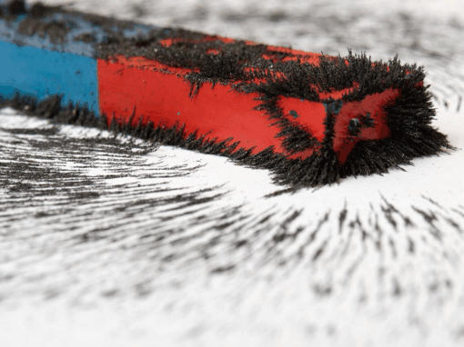 magnetic powder indicating power of magnetism