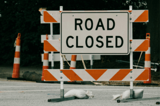 road closure for G20 sign