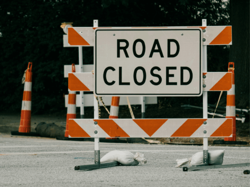 road closure for G20 sign