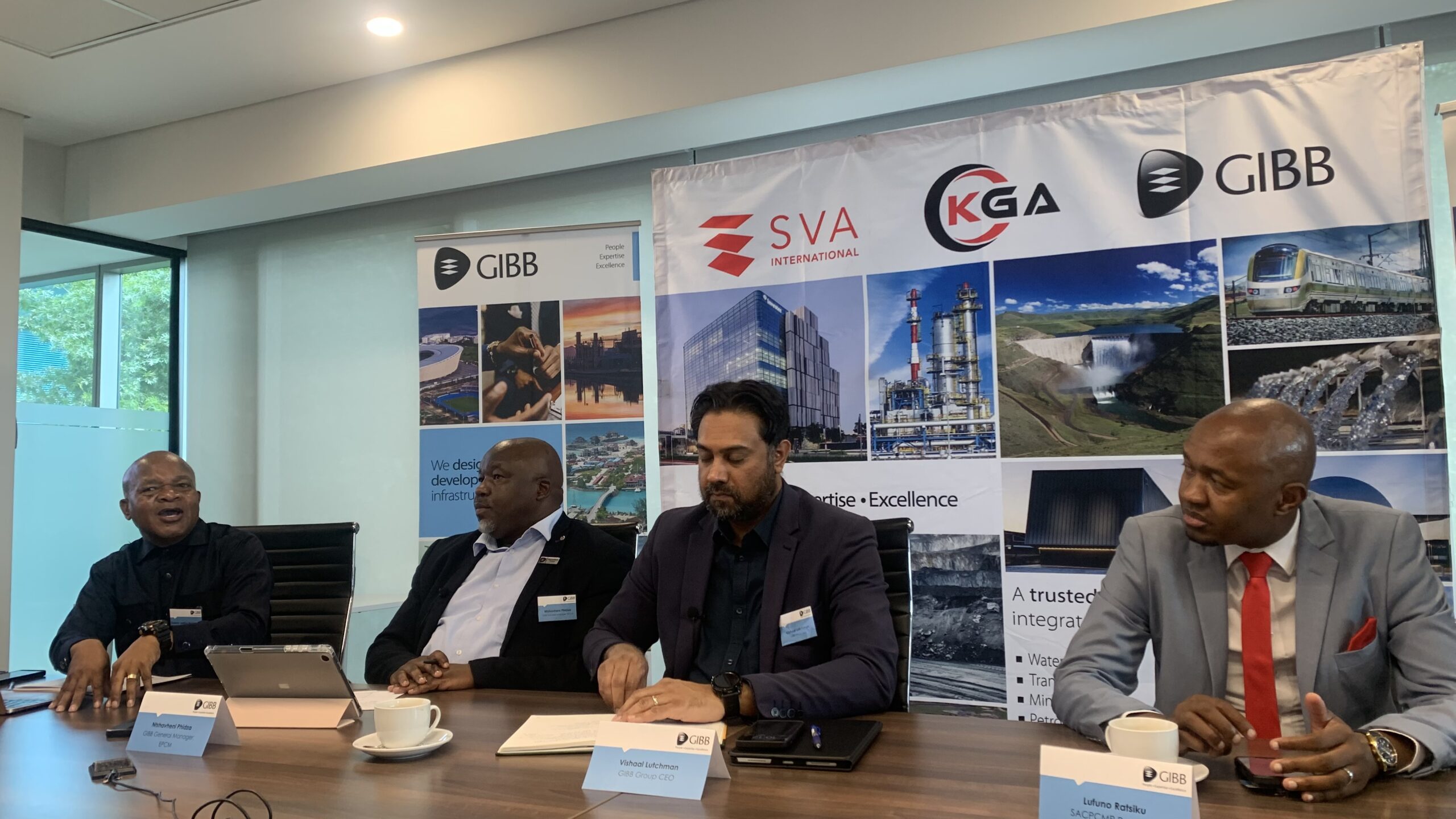 , GIBB CEO, Vishaal Lutchman, and Lufuno Ratsiku, president of The South African Council for the Project and Construction Management Professions