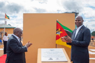 President Cyril Ramaphosa at the launch of Sasol’s new Integrated Processing Facility in Inhassoro, Mozambique