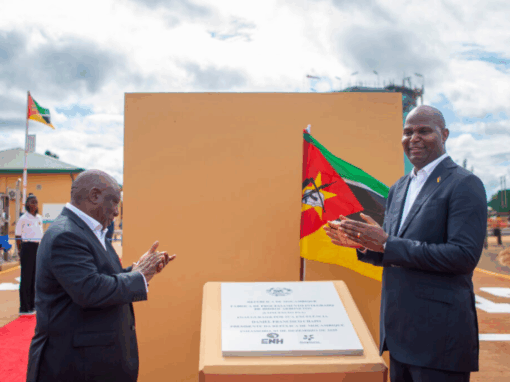 President Cyril Ramaphosa at the launch of Sasol’s new Integrated Processing Facility in Inhassoro, Mozambique