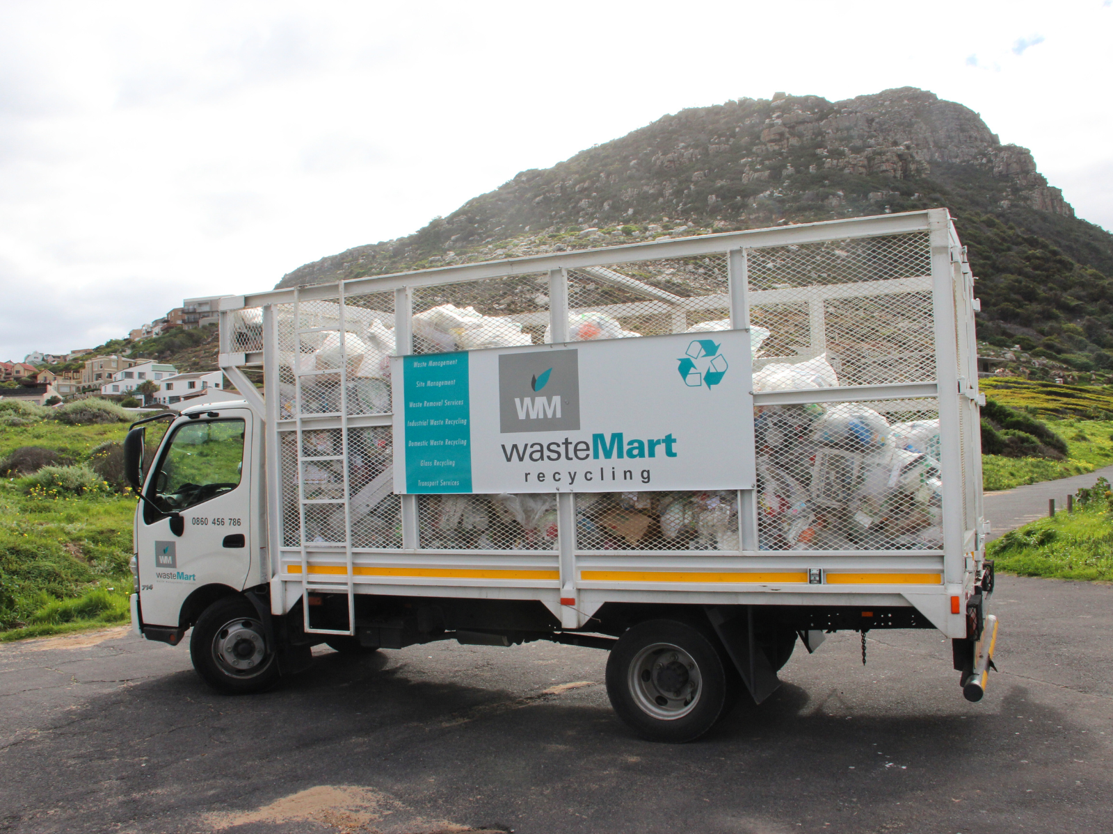 WasteMart recycling truck in Cape Town