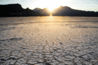 climate change with a dry desert