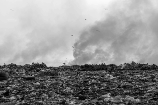 landfill filled with rubbish