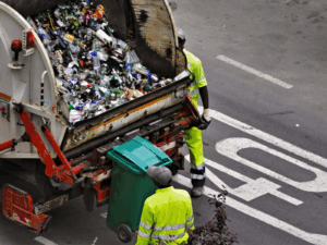 rubbish collection truck in the waste sector