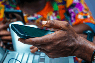 Internet access for Africa via a mobile phone