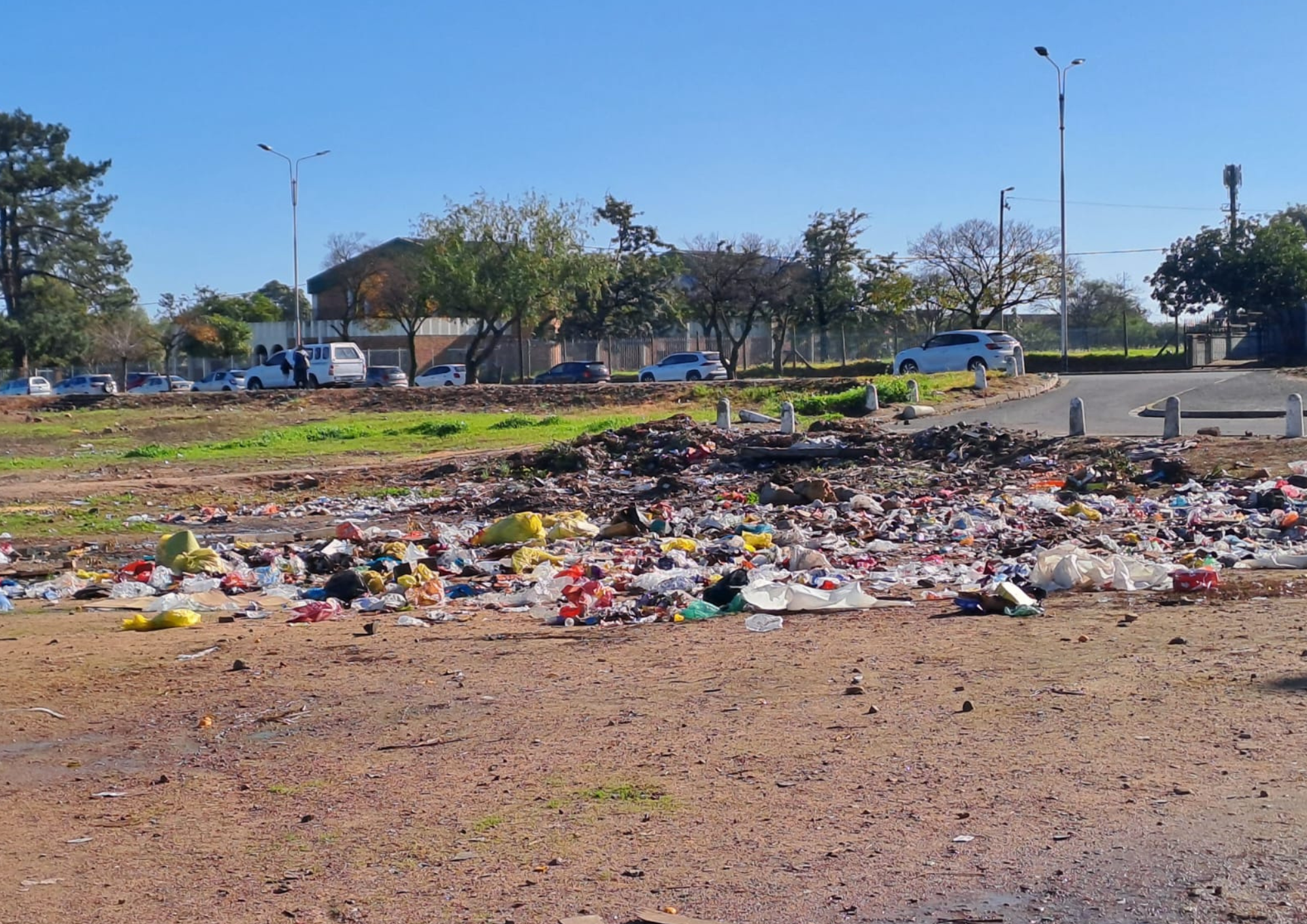 dumping area for plastic and rubbish