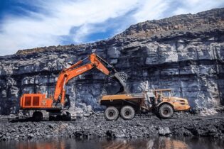 Crane in South African mine